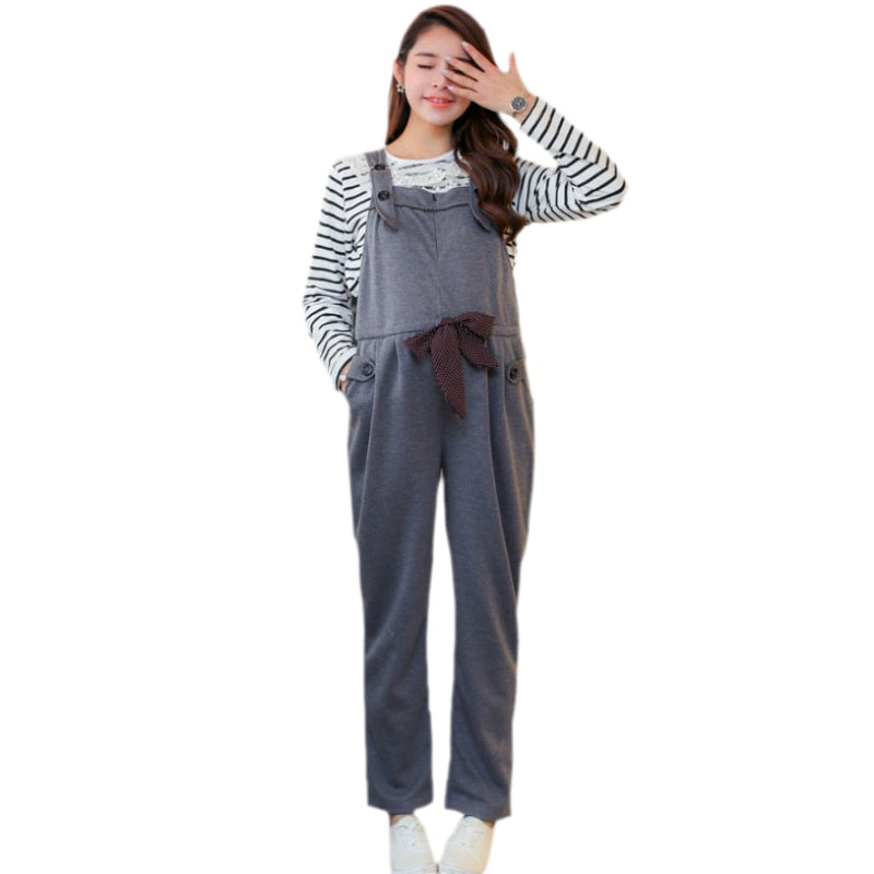 Maternity Pregnancy Jumpsuit Overalls Pants Loose Plus Size Trousers Clothes for Pregnant