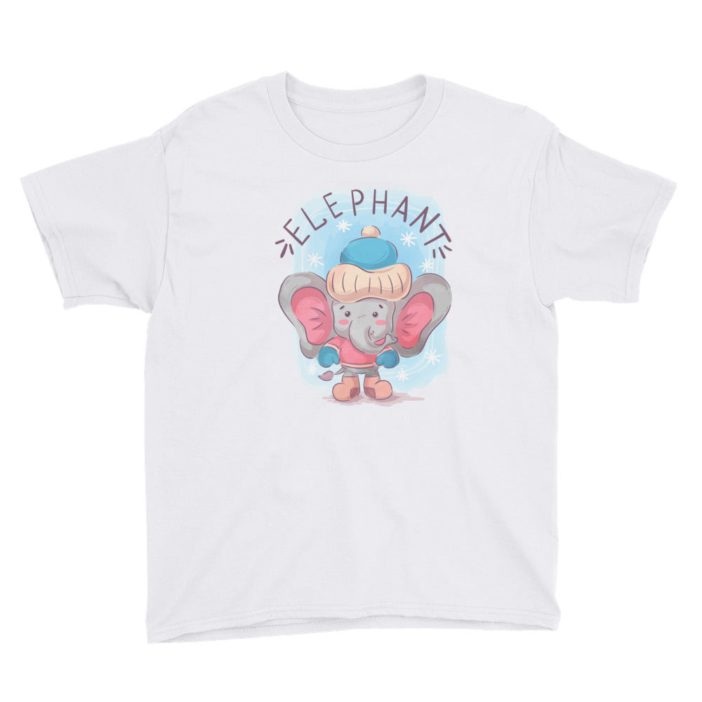 Winter Elephant Youth Short Sleeve T-Shirt