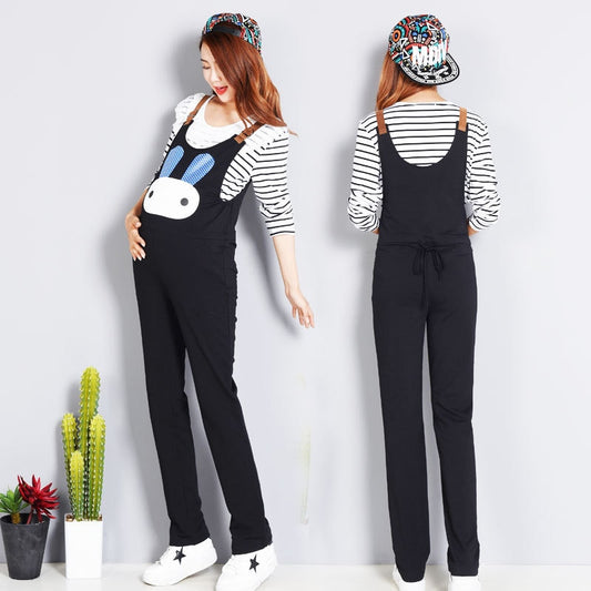 Maternity Pants Suspenders Warm Pregnant Trousers Strap Belt Bib Pants Clothes For Pregnant Women Overalls Jumpsuits Uniforms