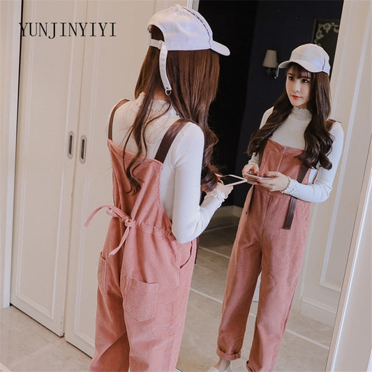 Maternity Overalls Pregnancy Jumpsuits Pregnant Women Corduroy Casual Pants Trousers Clothes Bottoms Bib Pants