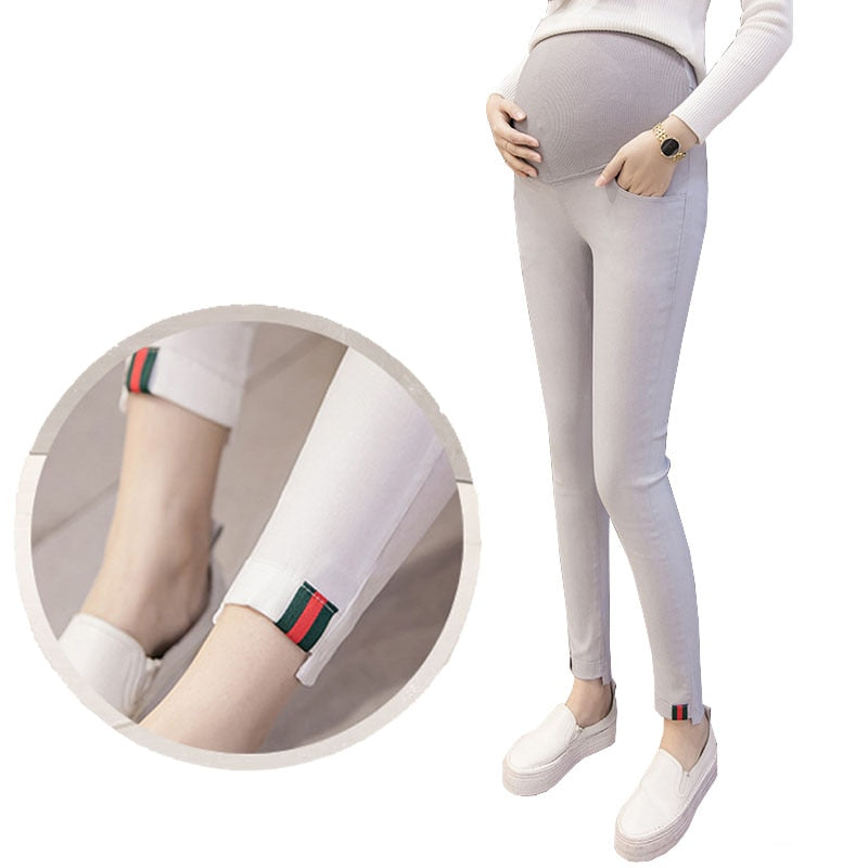 Abdominal Stretch Maternity Pants Pencil Trousers Belly Elastic Waist Maternity Leggings Pregnant Clothes For Pregnant Women