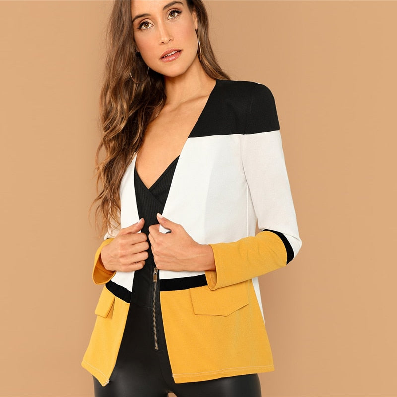 Multicolor Office Lady Blazer