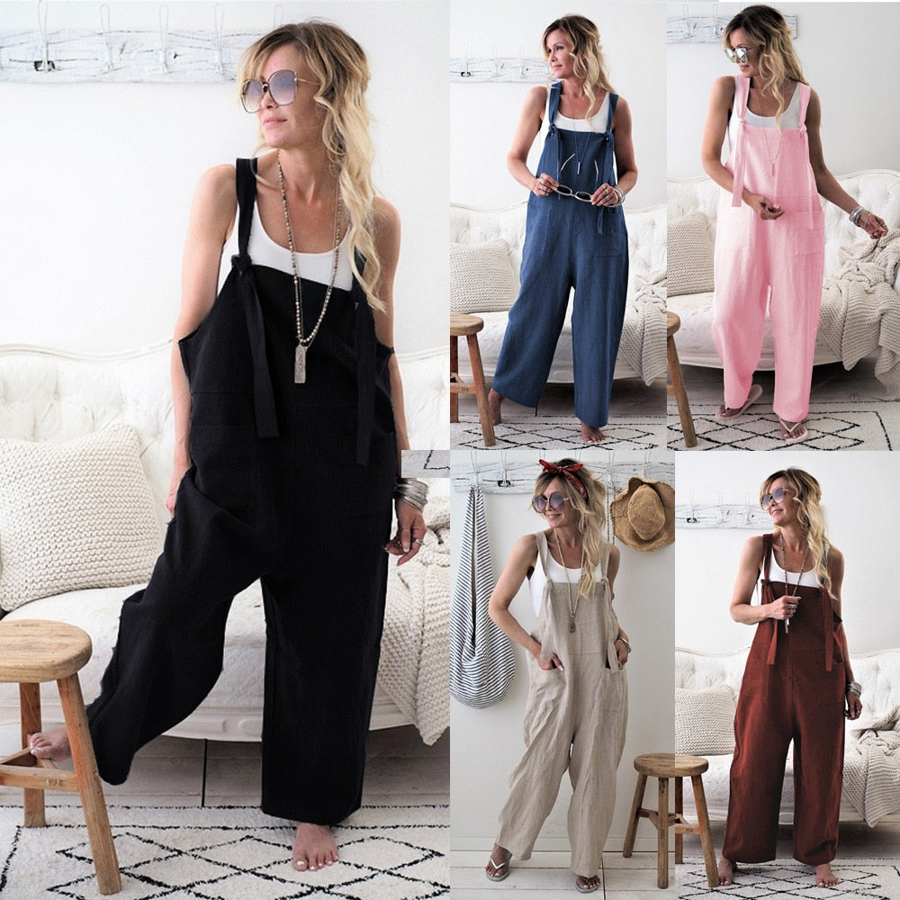 Loose Maternity Pants Pregnant Trousers Strap Belt Bib Pants Clothes-For-Fat-Women Pregnant-Overalls Jumpsuit Solid Color