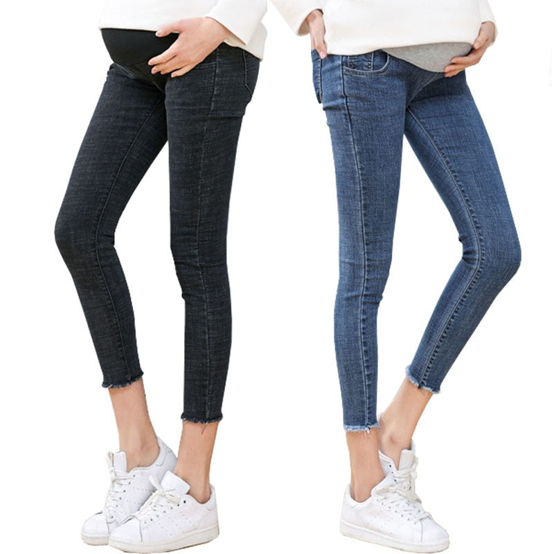 Maternity Clothes Ninth Pants Maternity Jeans For Pregnant Women Clothes Skinny Denim Stretch Jeans Pregnancy Pant Spring Summer