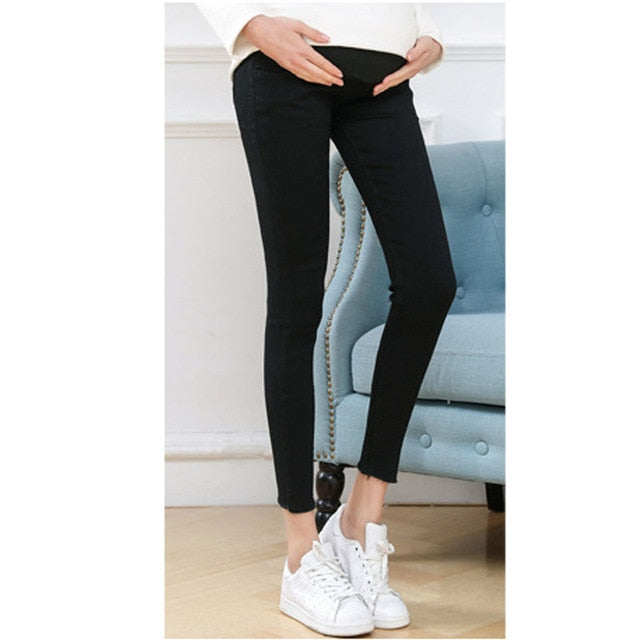 Maternity Clothes Ninth Pants Maternity Jeans For Pregnant Women Clothes Skinny Denim Stretch Jeans Pregnancy Pant Spring Summer