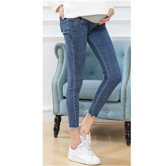 Maternity Clothes Ninth Pants Maternity Jeans For Pregnant Women Clothes Skinny Denim Stretch Jeans Pregnancy Pant Spring Summer