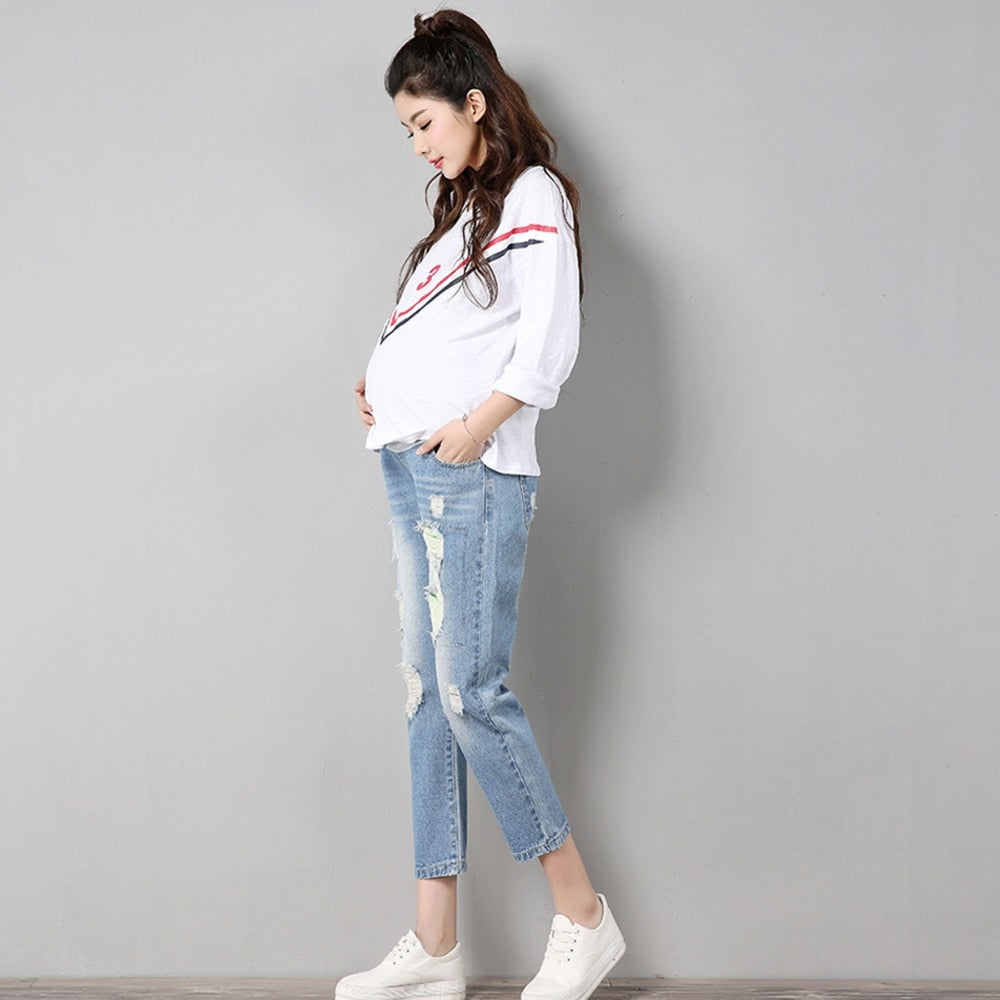 Women Maternity Jeans Maternity Pants Clothes For Pregnant Trousers Prop Nursing Belly Leggings Jeans Pregnancy Clothing Pants