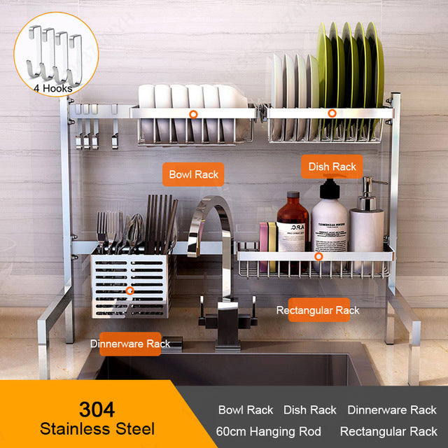 stainless steel paint kitchen drainage rack